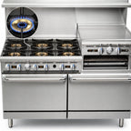 Thumbnail image #3 for Imperial (Middleby) Pro Series IR-6-RG24-CC 60-Inch Gas Range with 6 Open Burners, 24-Inch Griddle/Broiler and 2 Convection Ovens