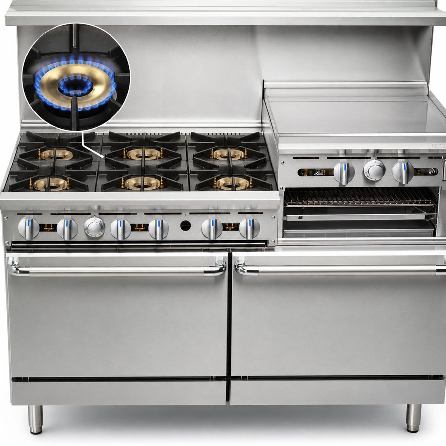 Six Open Burners