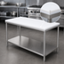 Thumbnail image #3 for Poly-Vance 48-Inch x 24-Inch Poly-Top Work Table with Adjustable Stainless Steel Undershelf