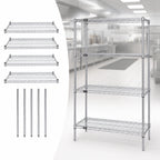 Thumbnail image #3 for Quantum WR54-3048C Chrome Wire Shelving Starter Unit, 48"W x 30"D x 54"H, 4 Shelves, Stationary, 600-800 lb. Capacity