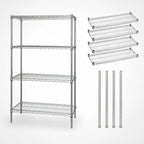 Thumbnail image #3 for Quantum WR63-2136C Chrome Wire Shelving Starter Unit, 36 x 21 x 63 in, 4-Shelf Stationary, 600-800 lb Capacity