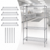 Thumbnail image #3 for Quantum Chrome-Plated Stationary Wire Shelving Starter Kit, 48-Inch Wide x 30-Inch Deep x 54-Inch High, 4-Shelf
