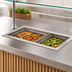 Thumbnail image #3 for Vollrath Short-Sided Drop-In Hot Well, 2-Pan, Infinite Controls, Autofill, Manifold Drain, 120V