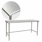 Thumbnail image #3 for Eagle Group BlendPort® BPT-3084STB Stainless Steel Work Table, Open Base, 84 x 30 in., 430 Stainless Top, Adjustable Feet