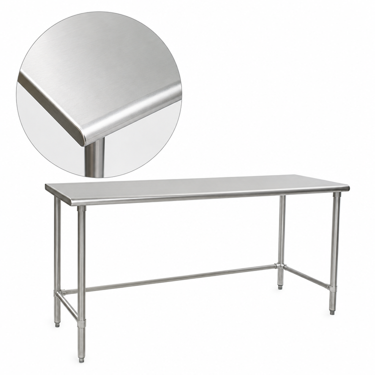 Product image #3 for BlendPort® Budget Series Stainless Steel Work Table with Open Base, 84 x 30 Inches