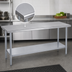 Thumbnail image #3 for Duke 72-Inch Stainless Steel Work Table with Galvanized Undershelf