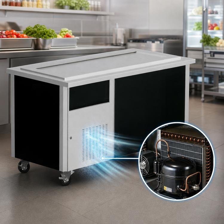 Product image #3 for Randell RS SSC-RFT-3 48-Inch Mobile Frost Top Serving Station with Enclosed Base