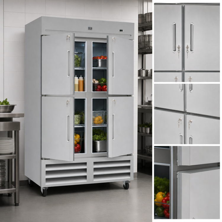 Product image #3 for Kelvinator Commercial Two-Section Reach-In Refrigerator with 4 Half Doors, 49 Cu. Ft.