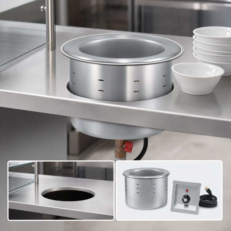 Product image #3 for Vollrath 36462 Drop-In Insulated Wet-Operation Soup Well with Infinite Controls, Stainless Steel, 7-1/4 Quart Capacity