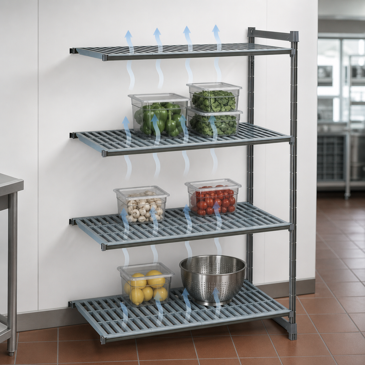 Product image #3 for Camshelving Basics Plus 42"W x 18"D x 64"H 4-Shelf Vented Add-On Shelving Unit