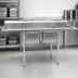 Thumbnail image #3 for Eagle Group 314 Series Two-Compartment Stainless Steel Sink with Left and Right Drainboards, Floor Model, 88-Inch