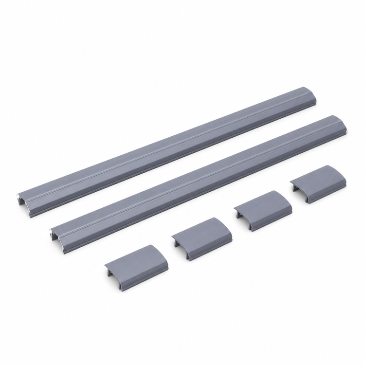 Product image #3 for Quantum Aluminum Overhead Track Shelving Kit with Two 18-Foot Tracks and Four End Plates