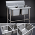 Thumbnail image #3 for Advance Tabco Regaline Freestanding 2-Compartment Sink with 24 x 24 x 14-Inch Bowls, 14-Gauge 304 Stainless Steel, 11-Inch Splash