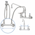 Thumbnail image #3 for T&S Brass B-0175 Wall-Mount Mixing Pre-Rinse Faucet Assembly with 8-Inch Adjustable Centers, 12-Inch Swing Nozzle, and 104-Inch Hose
