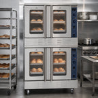 Thumbnail image #4 for Koolmore KM-DCCO54-NGC 38-Inch Full-Size Double-Deck Natural Gas Convection Oven, 3-Pan per Compartment, Dual Glass Doors