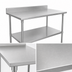 Thumbnail image #3 for John Boos Stallion 72-Inch x 24-Inch Stainless Steel Work Table with 5-Inch Backsplash and Undershelf
