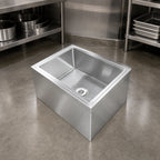 Thumbnail image #3 for John Boos PBMS2016-6 Floor-Mounted Stainless Steel Mop Sink, 20 x 16 x 6 Inch Compartment, 3-1/2 Inch Drain