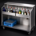 Thumbnail image #4 for Advance Tabco 74 3/8 Inch Heavy Duty Portable Bar with Stainless Steel Workboard, Ice Bin and Bottle Troughs