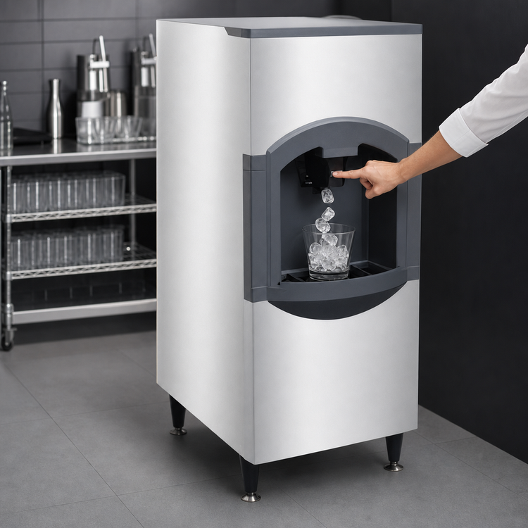 Product image #3 for Scotsman iceValet HD22B-1 Hotel/Motel Floor Model Ice Dispenser for 22-Inch Top-Mount Cube Ice Makers, 120 lb Capacity