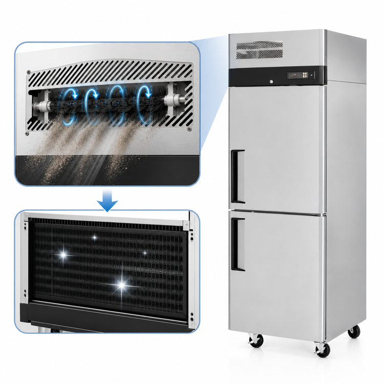 Product image #3 for Turbo Air M3 1-Section Top Mount Reach-In Refrigerator with Half Solid Doors, 21.5 Cu. Ft.