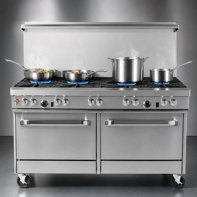 Product image #3 for Southbend Ultimate 60-Inch Gas Restaurant Range with 4 Open Burners, 36-Inch Griddle, Standard Oven and Convection Oven