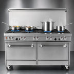 Thumbnail image #3 for Southbend (Middleby) Ultimate 4603AD-3T 60-Inch Gas Restaurant Range with 4 Open Burners, 36-Inch Thermostatic Griddle, Standard & Convection Ovens