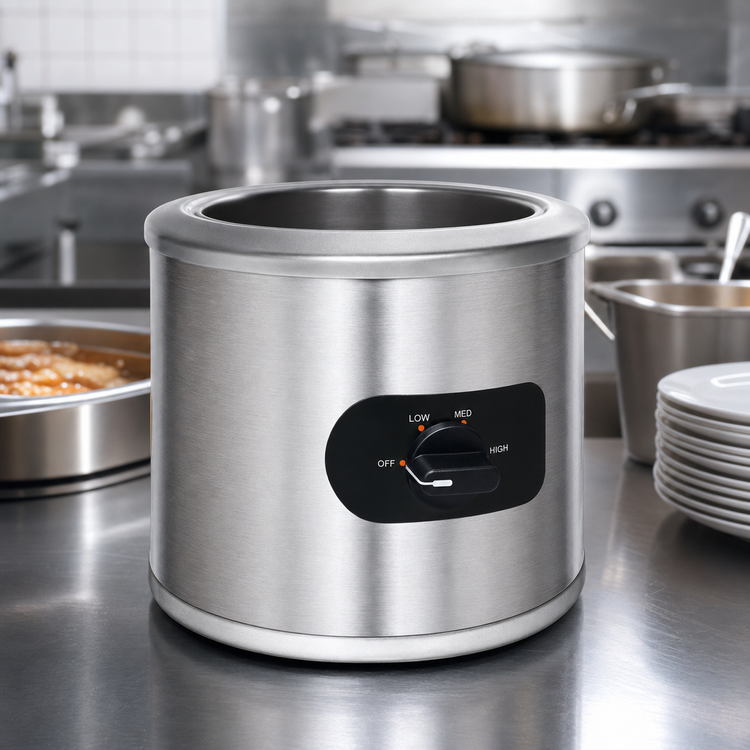 Product image #3 for Nemco 6102A Countertop Round Cooker/Warmer, 7-Quart Stainless Steel, 120V