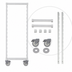 Thumbnail image #4 for Camshelving Premium Series High Density Mobile Post Kit, 21-Inch Wide x 75-1/4-Inch High, Speckled Gray
