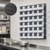Thumbnail image #3 for Quantum Wall-Mounted Louvered Panel Starter Unit with 35 Clear Bins, 48 x 15 x 61 Inches