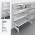 Thumbnail image #3 for Channel Manufacturing Cantilevered Shelving Left Upright, 72-Inch H, Aluminum Construction