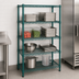 Thumbnail image #3 for Eagle Group Valu-Gard 4-Tier Stationary Wire Shelving Starter Unit, 30W x 24D x 74H, Green Epoxy