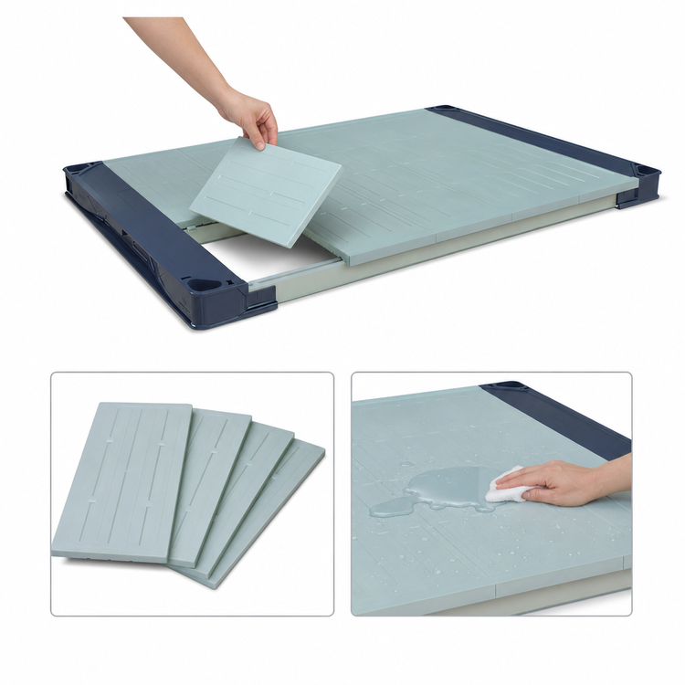 Product image #3 for MetroMax 4 48" x 18" Solid Polymer Shelf with Removable Polypropylene Mat