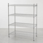 Thumbnail image #3 for Metro Super Erecta N576BR Stationary Starter Wire Shelving Unit, 72 x 24 x 63 Inches, 4 Shelves, Brite Finish