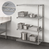 Thumbnail image #3 for Eagle Group 4-Tier Add-On Wire Shelving Unit, 60W x 24D x 63H, Stainless Steel Finish