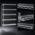 Thumbnail image #3 for Eagle Group 24-Inch W x 21-Inch D x 86-Inch H 5-Tier Chrome Add-On Wire Shelving Unit with QuadTruss Shelves