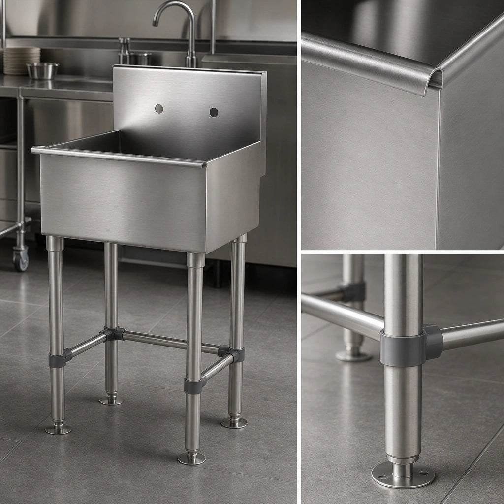 16-Gauge 304 Stainless Steel Construction