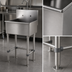 Thumbnail image #3 for Advance Tabco 1-Station Floor-Mounted Stainless Steel Service Sink with Splash Mount Faucet Holes