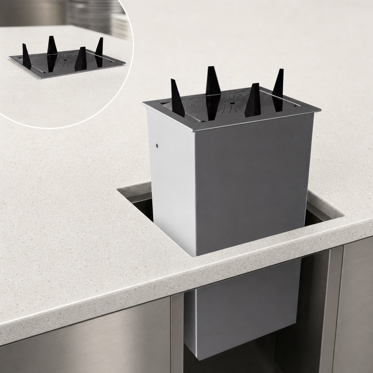 Product image #3 for Atlas Metal Drop-In Unheated Oval Platter Dispenser with Enclosed Frame