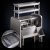 Thumbnail image #3 for Perlick Top Shelf PTS42R-LF 42-Inch Pass-Thru Underbar Ice Bin/Cocktail Station with Dual Sinks and Overshelves