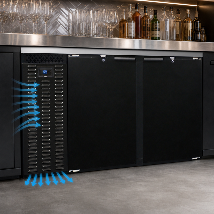 Product image #3 for Continental Refrigerator BB59SN 59" Shallow Depth Two-Door Back Bar Cooler