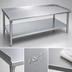 Thumbnail image #3 for Stallion 60-Inch x 30-Inch Stainless Steel Equipment Stand with Adjustable Undershelf