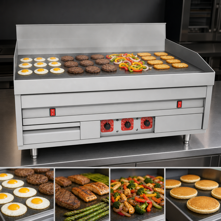 Product image #3 for Magikitch'n MKE-48-ST 48-Inch Electric Countertop Griddle with 47-3/4 x 24-Inch Cooking Surface and Solid State Controls