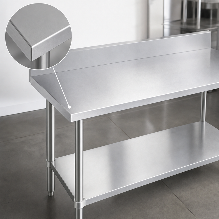 Product image #3 for Duke Supreme 30-Inch x 24-Inch Stainless Steel Work Table with 5-Inch Riser and Undershelf