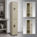 Thumbnail image #3 for Omcan 2-Tier Floor-Mounted Steel Locker — 12 Inches W x 18 Inches D x 78 Inches H