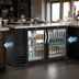 Thumbnail image #3 for Beverage-Air 48-Inch Two-Section Open Food-Rated Pass-Thru Back Bar Refrigerator with 4 Glass Doors