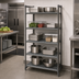Thumbnail image #3 for Cambro Camshelving Basics Plus 5-Tier Stationary Polymer Shelving Starter Unit, 21 x 36 x 64 Inches, Brushed Graphite