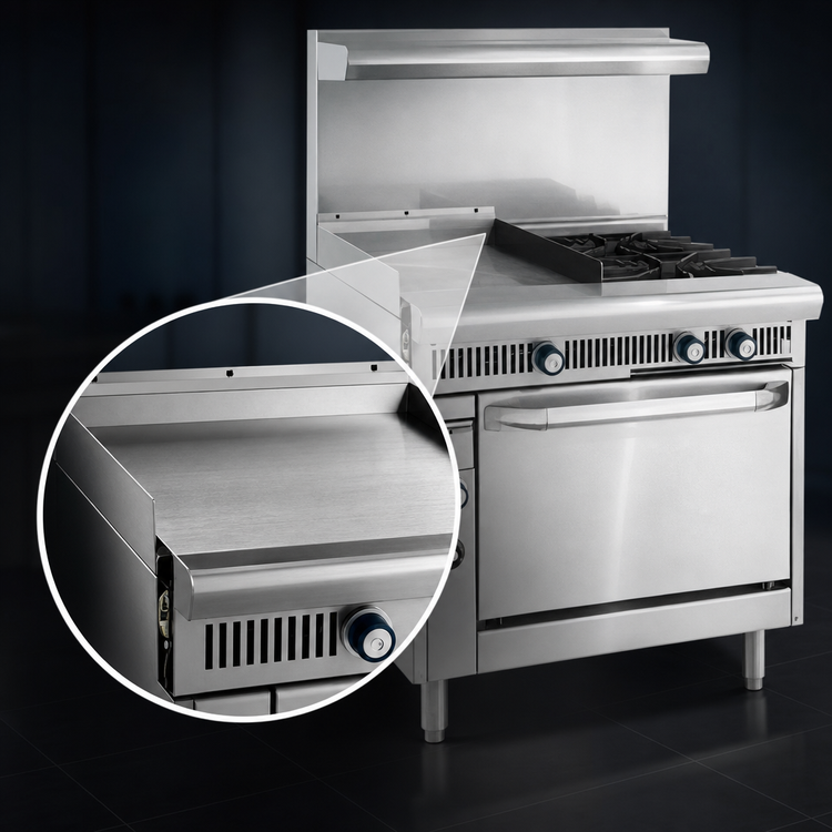 Product image #3 for Imperial Spec Series 36-Inch Gas Combination Range with 24-Inch Thermostatic Griddle, Two Open Burners, and Convection Oven