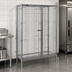 Thumbnail image #3 for QuadTruss Stationary Security Cage with 2 Doors, 51-1/4-Inch W x 27-1/4-Inch D x 67-Inch H, Chrome-Plated Finish