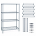 Thumbnail image #3 for Quantum 36 x 36 x 54 Inch Wire Shelving Starter Kit with 4 Shelves, Gray Epoxy Antimicrobial Finish