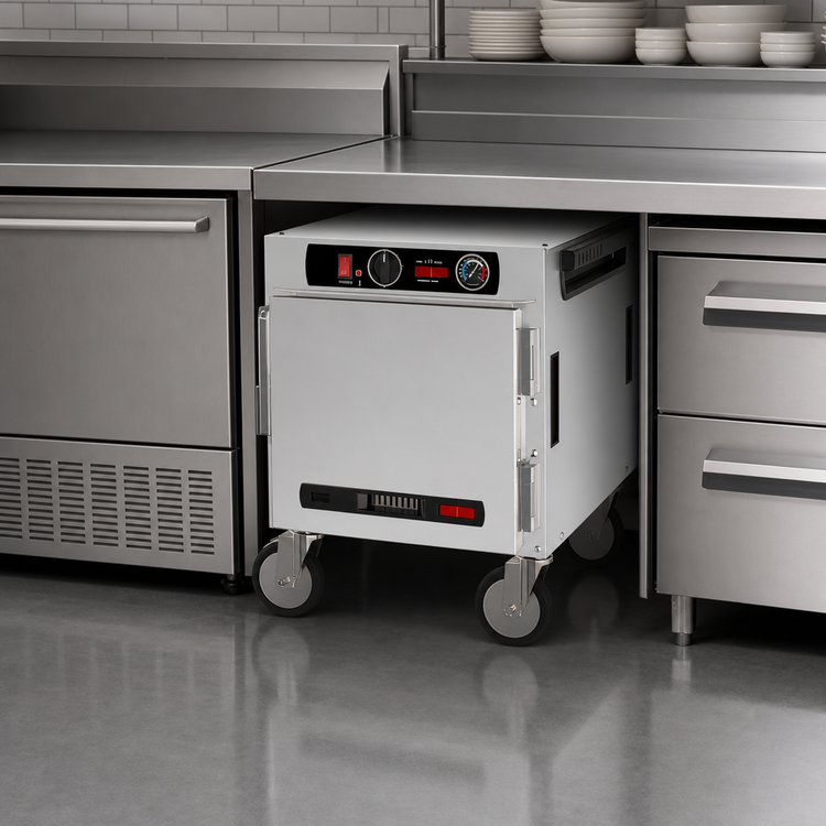 Product image #4 for Metro HotBlox™ Narrow 4-Pan Undercounter Insulated Holding Cabinet, Analog, Solid Door